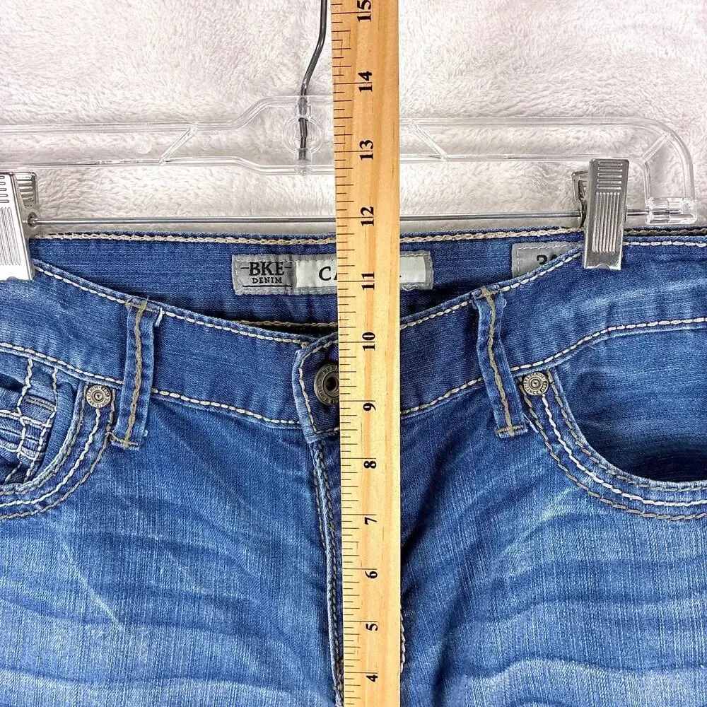 BKE Jeans Mens 34L Carter Faded Whiskered Stretch Western Cowboy Classic Y2K